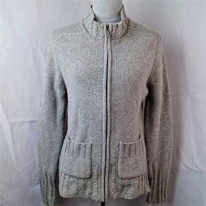 Carhartt Zip Front Lamb's Wool Sweater, Gray Size M